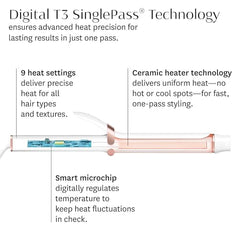 T3 SinglePass Curl X clip design close-up for smooth glide and precise control