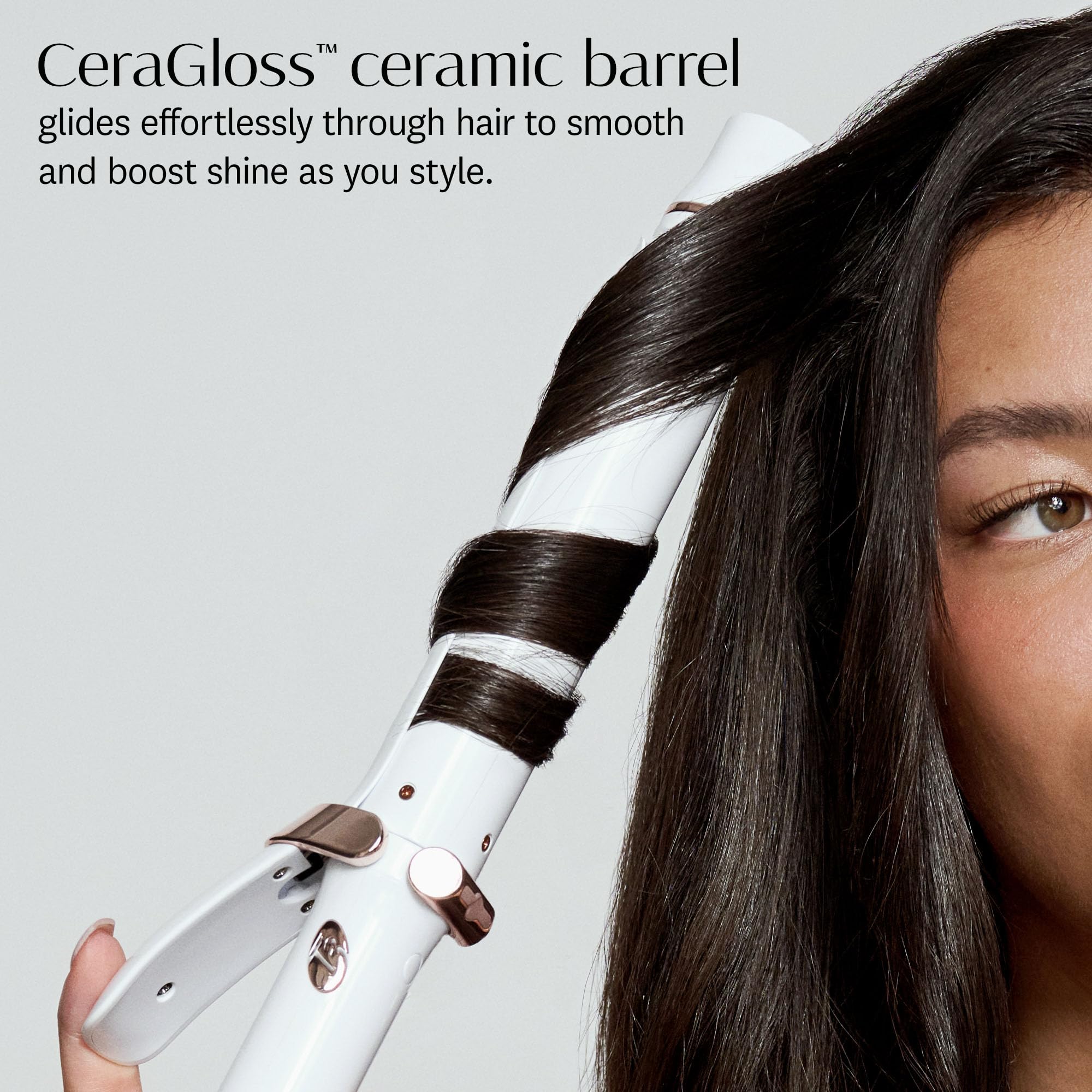 T3 high-gloss finish comes from the ceramic barrel and even heat.