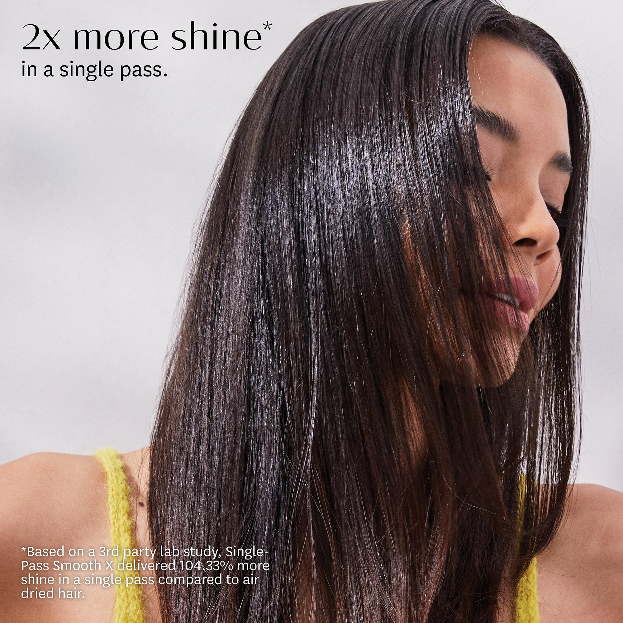 Extra-long plates cover more hair per pass for quicker straightening and waves.