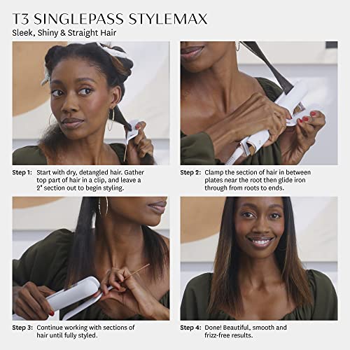 T3 StyleMax plate glow conveys smooth-shine finish on hair