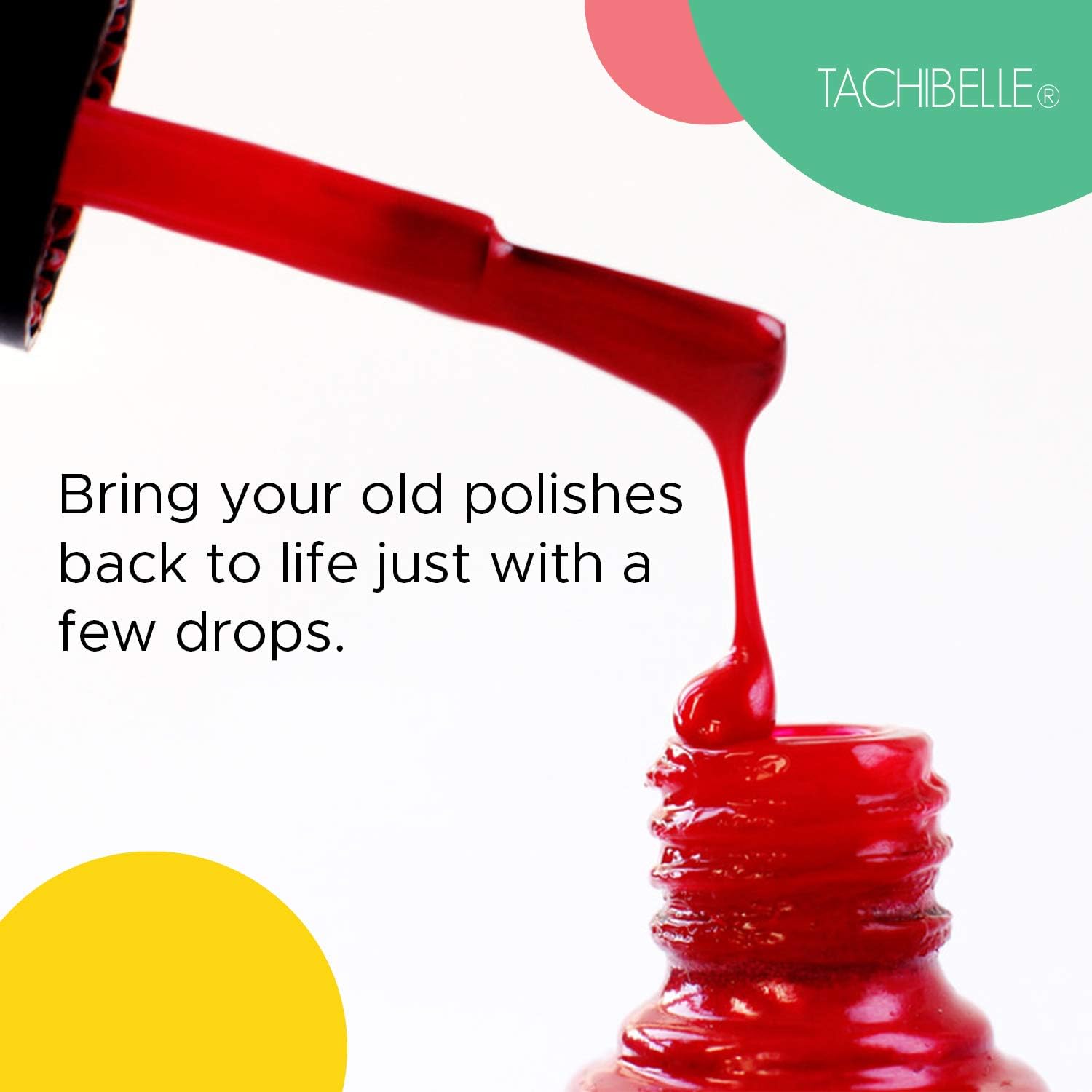 Tachibelle Nail Polish Thinner bottle with cap design helps prevent evaporation and maintain consistency.