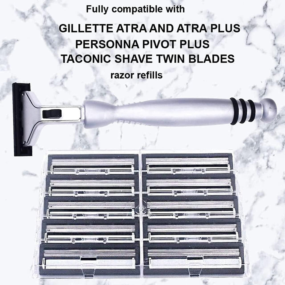 Taconic Shave compatible with Atra, Vector, and Contour cartridges.
