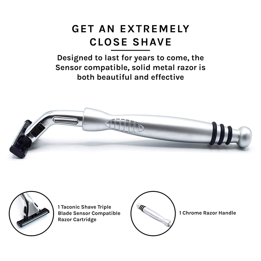 Taconic Shave gift-ready packaging suitable for gifting.