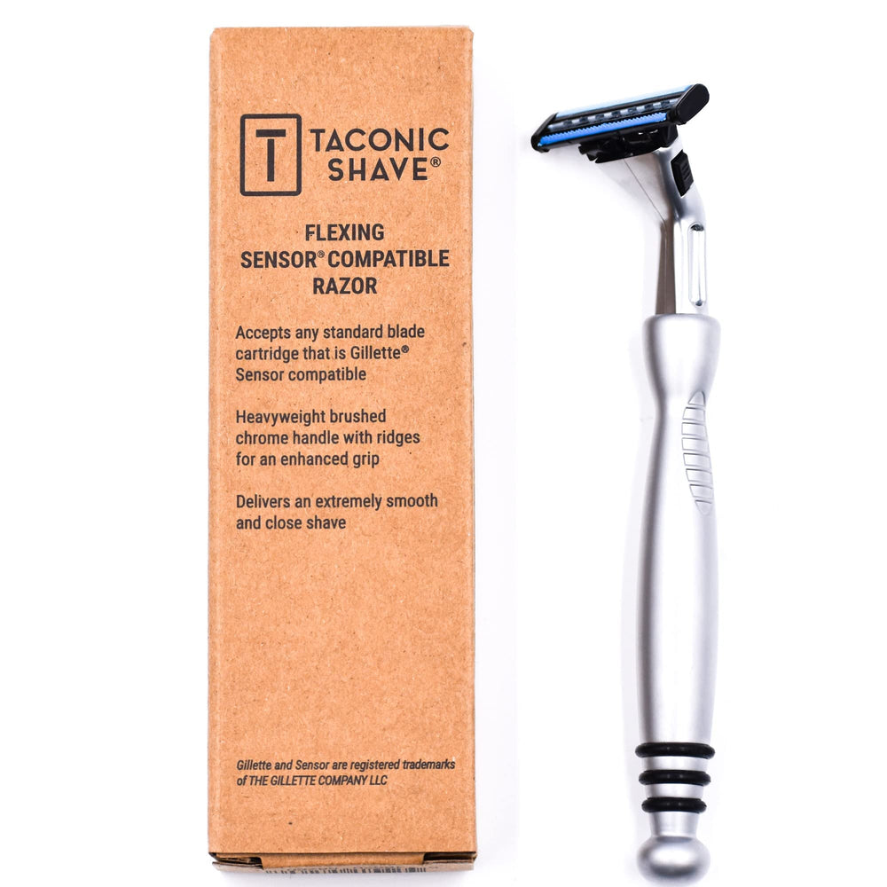Taconic Shave pivot-head maneuverability helps navigate tight angles.