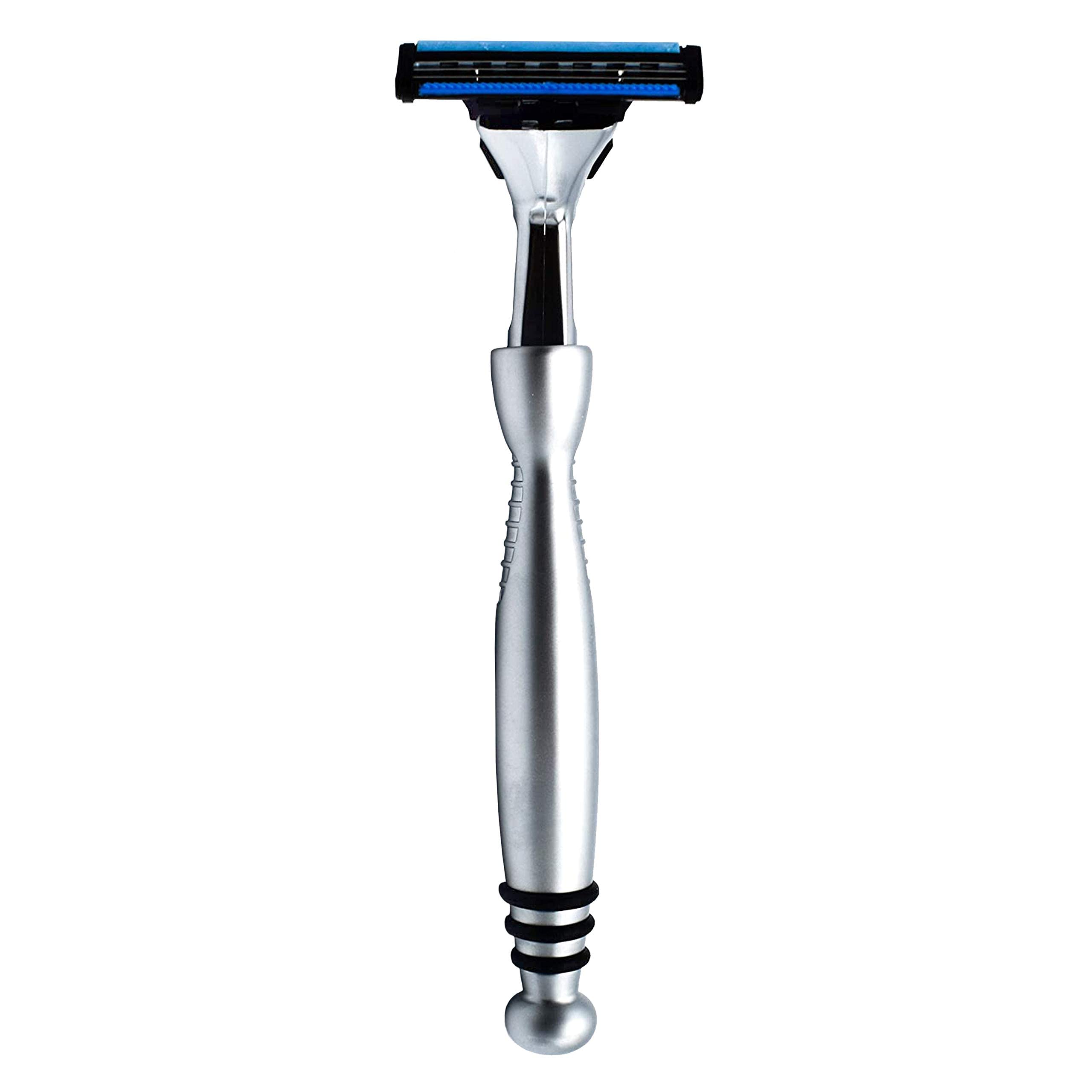 Taconic Shave textured grip handle provides secure control in wet conditions.