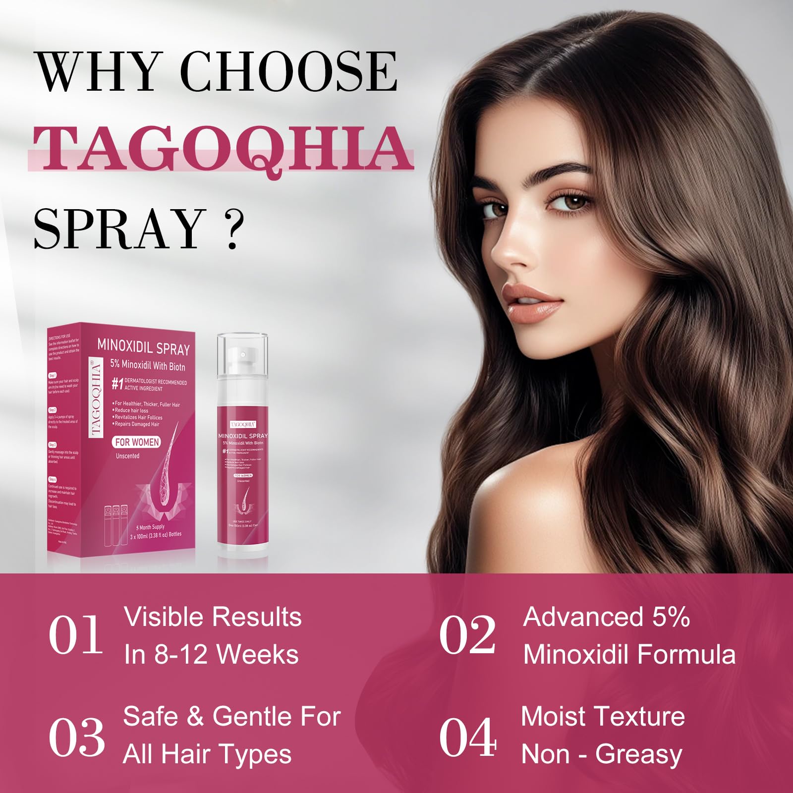 TAGOQHIA non-greasy formula absorbs quickly for comfortable wear.