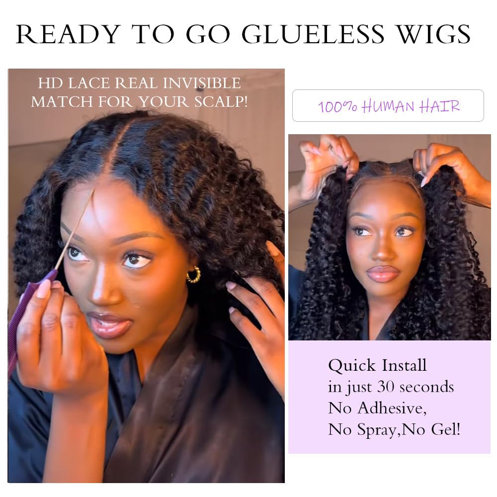 Tahikie Burmese curly wig pre-plucked hairline for a natural look