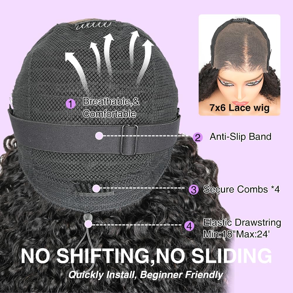 Tahikie pre-cut and pre-plucked Burmese curly wig for easy wear