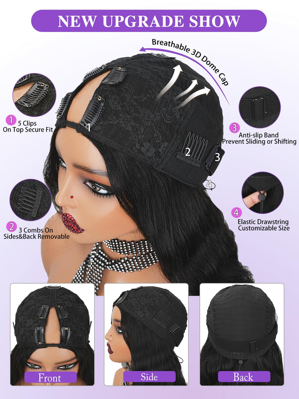 Tahikie drawstring cap with adjustable band for secure wear.
