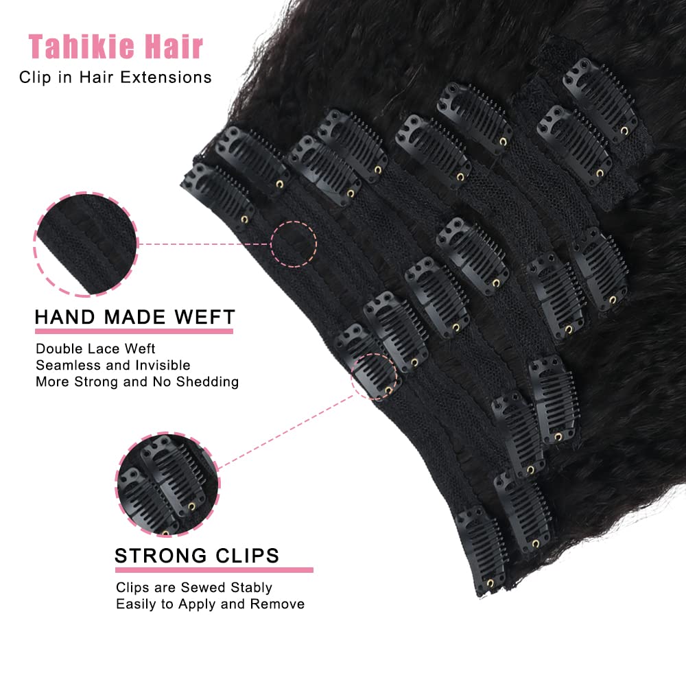 Tahikie Kinky Straight clips detail showing secure, durable fasteners.