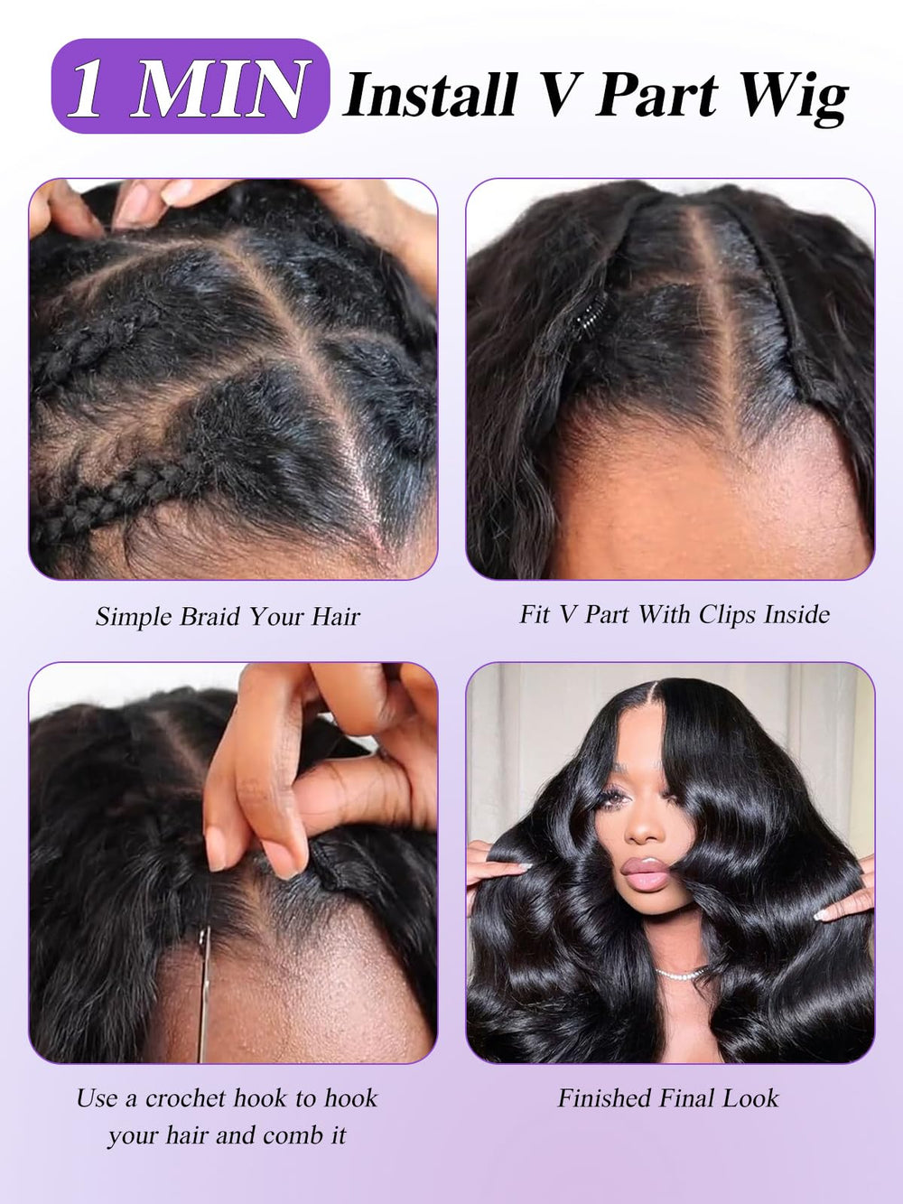 Tahikie natural color 18-inch hair blends with real shade.