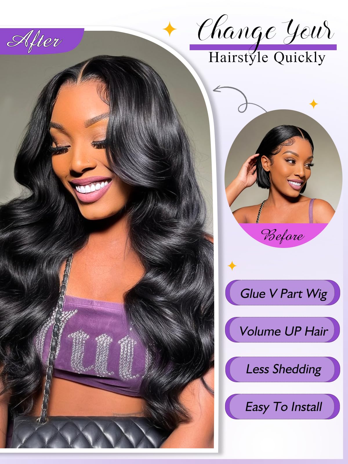 Tahikie V Line seamless edge blends with your scalp.