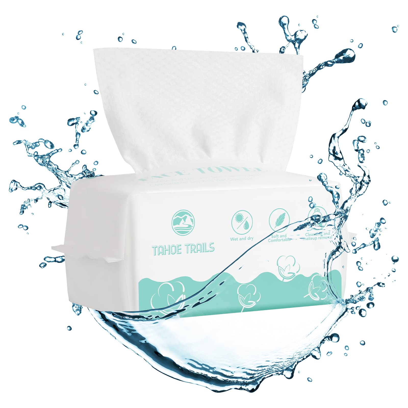Toalla facial Tahoe Trails uso seco y húmedo para limpieza suave