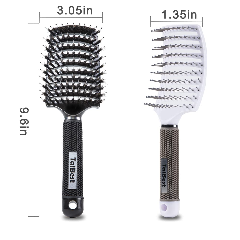 TaiBest brush features non-slip grip for comfortable, precise handling.