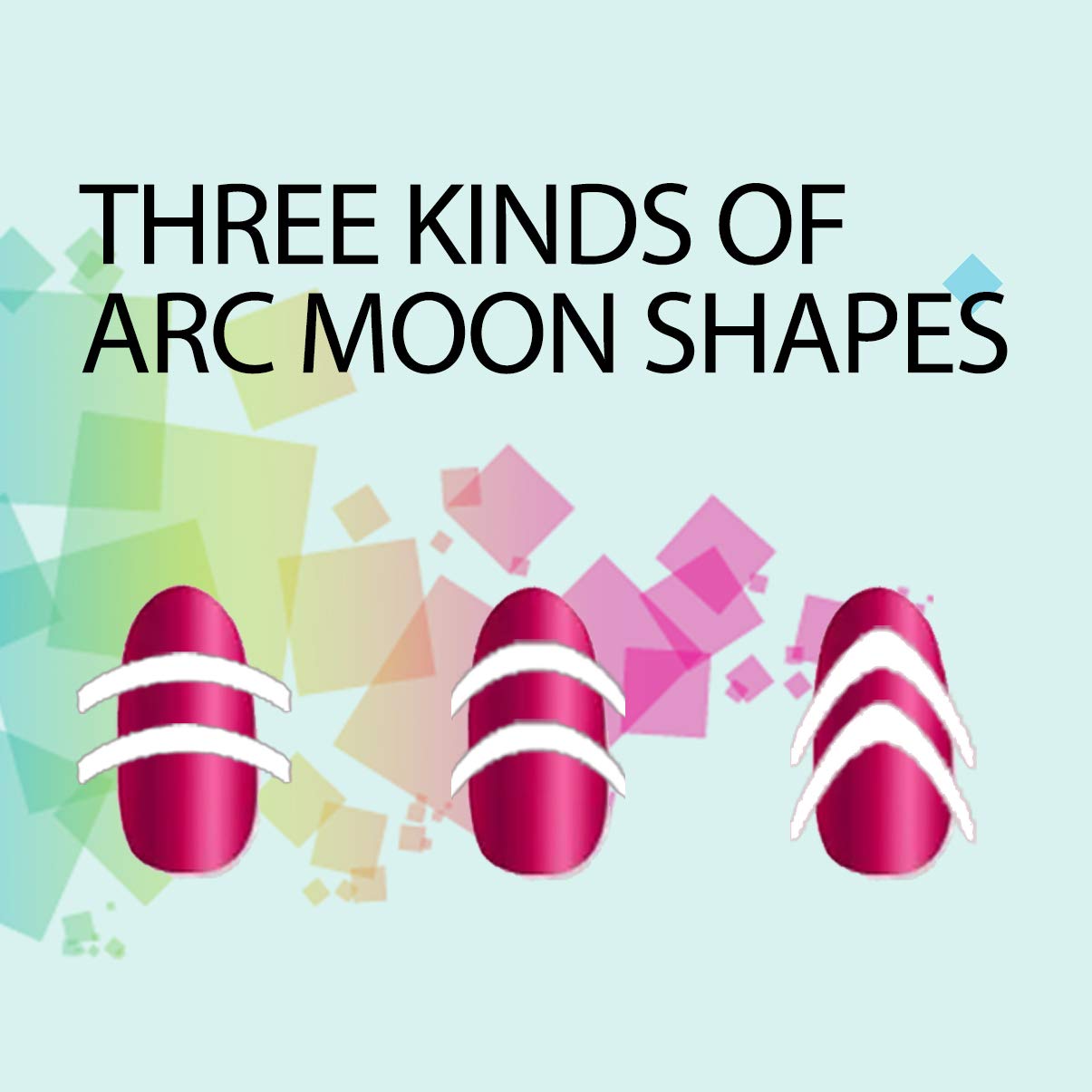TailaiMei arc moon design nail stickers for precise French tip guides