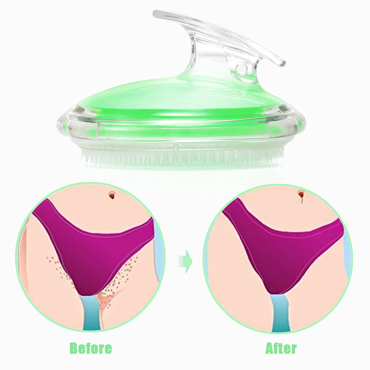 TailaiMei exfoliating brush for beard area to prep skin before shaving.