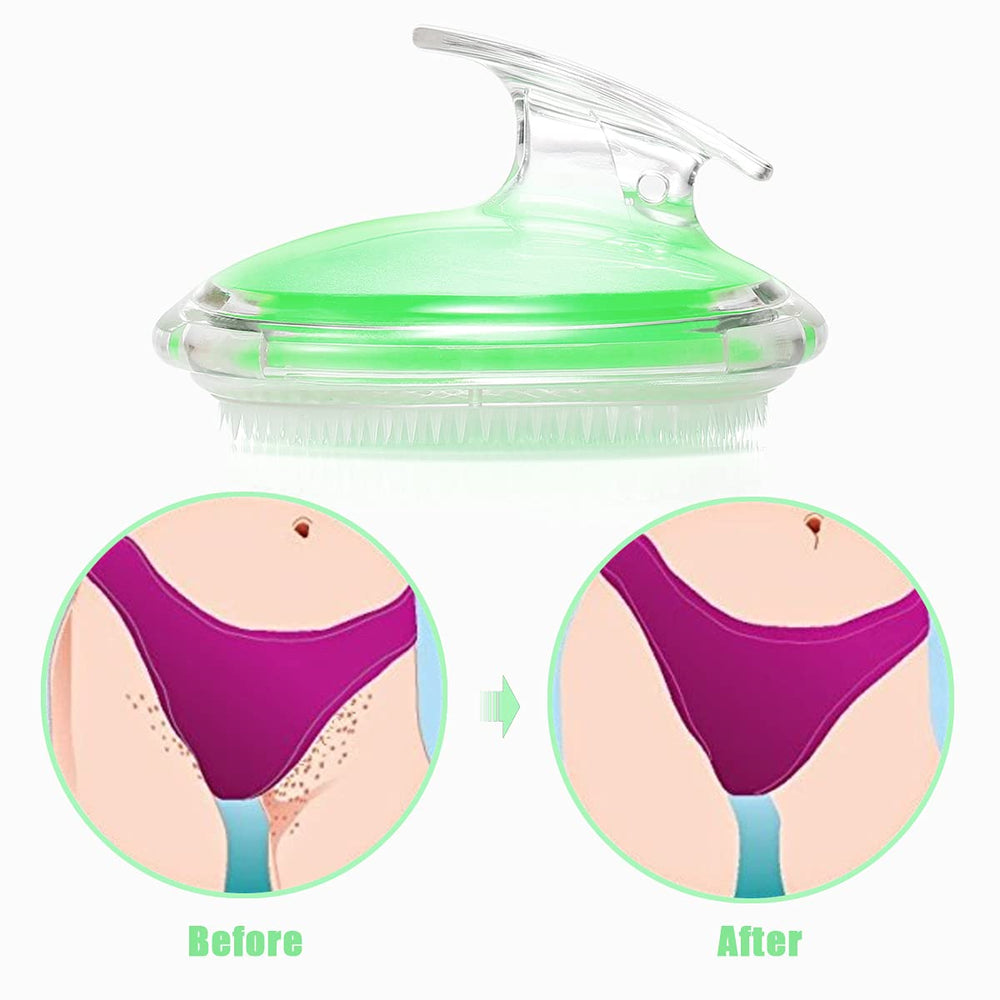 TailaiMei exfoliating brush for beard area to prep skin before shaving.