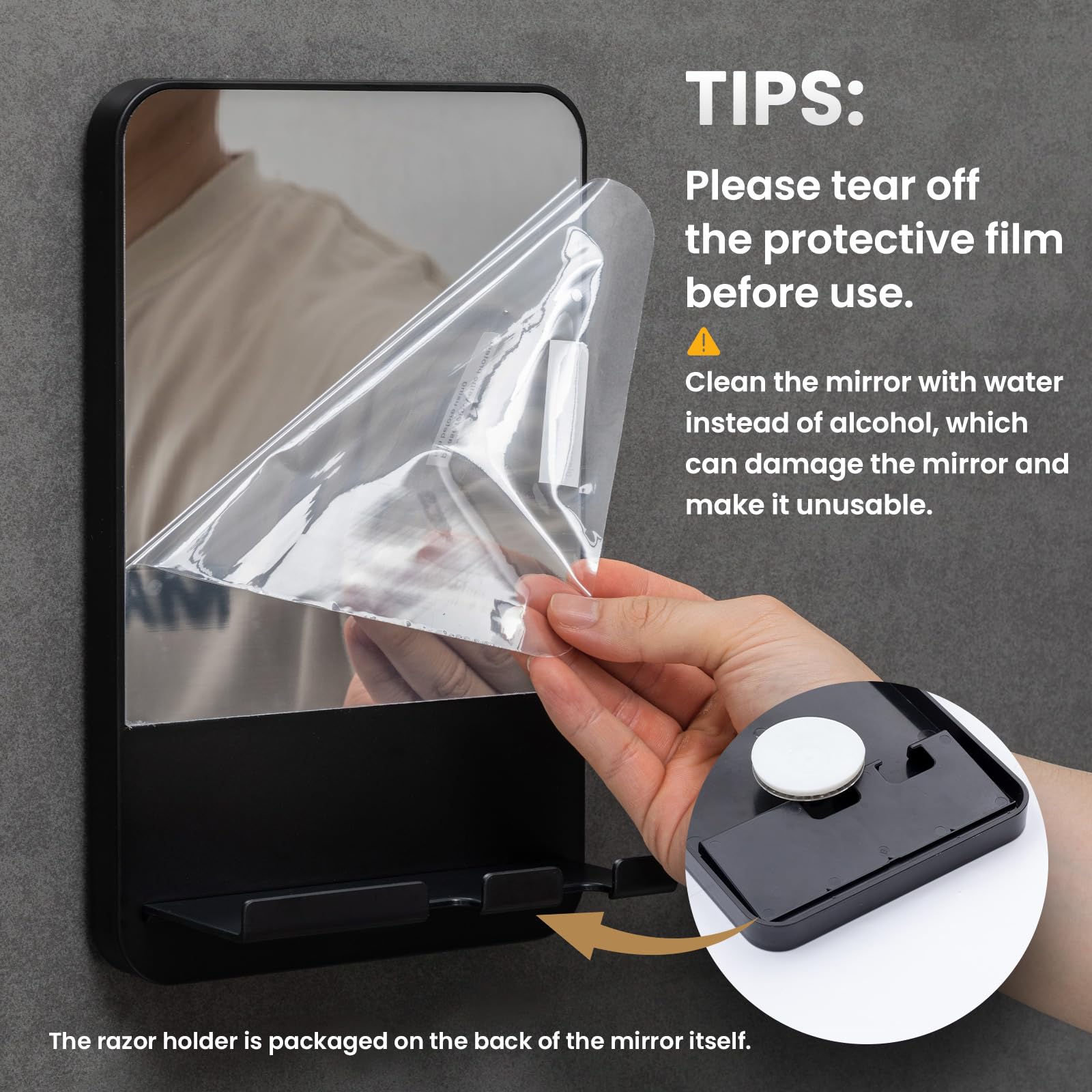 TAILI suction cup on tile enabling tool-free installation