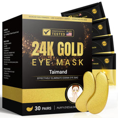 TAIMAND parches ojos 24K oro, alivian ojeras y bolsas para un aspecto más fresco.