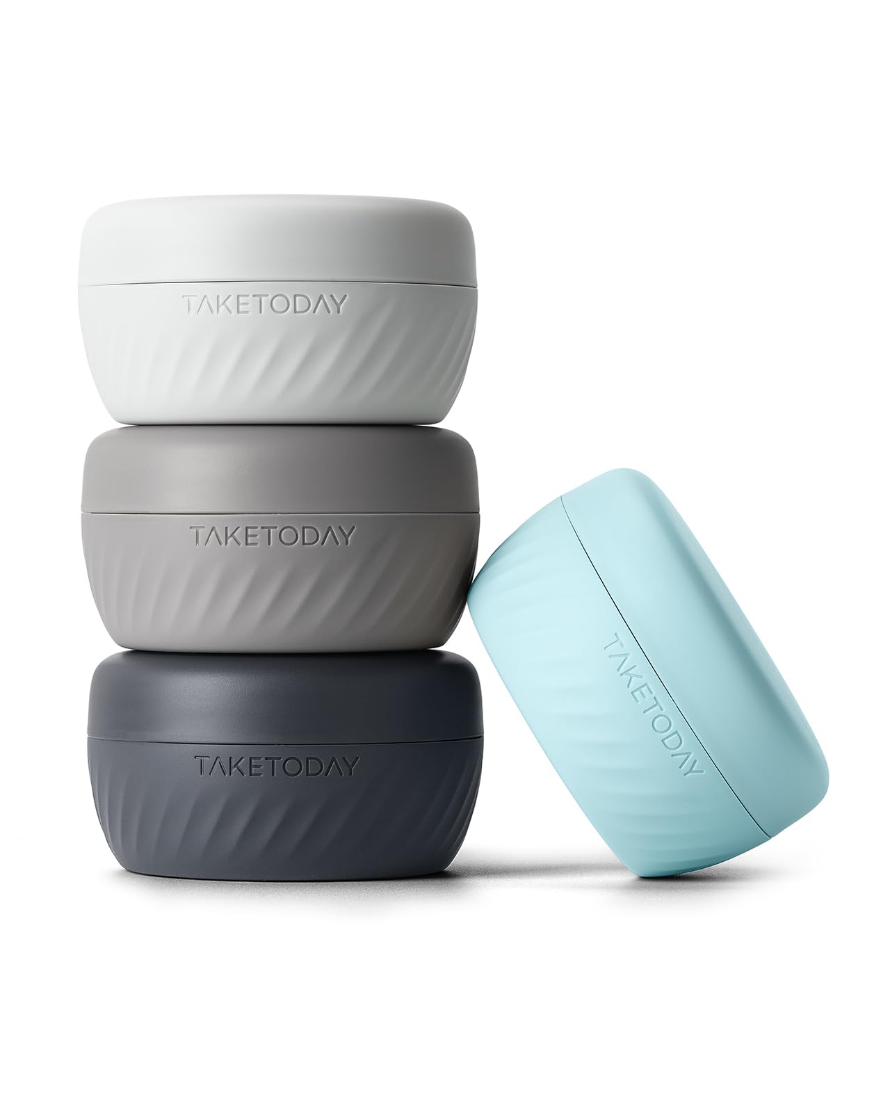 Taketoday gray 2oz travel container with lid for secure on-the-go use.