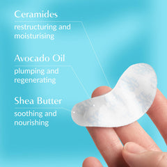 Talika Eye Therapy Patch closeup of wrinkles smoothing after 15 minutes