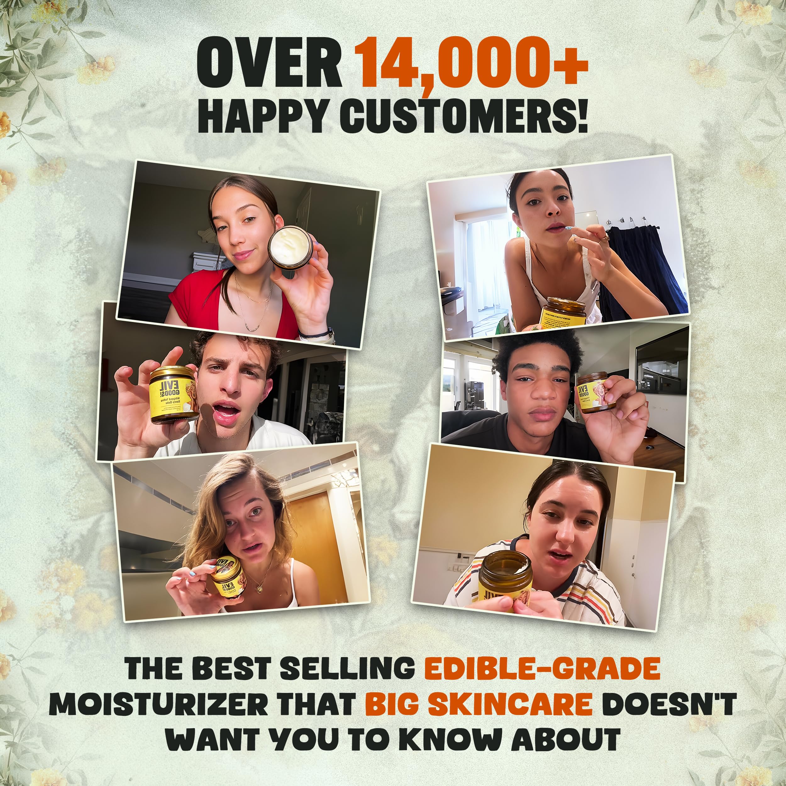 Tallow Body Balm application on face demonstrates multi-use moisture.
