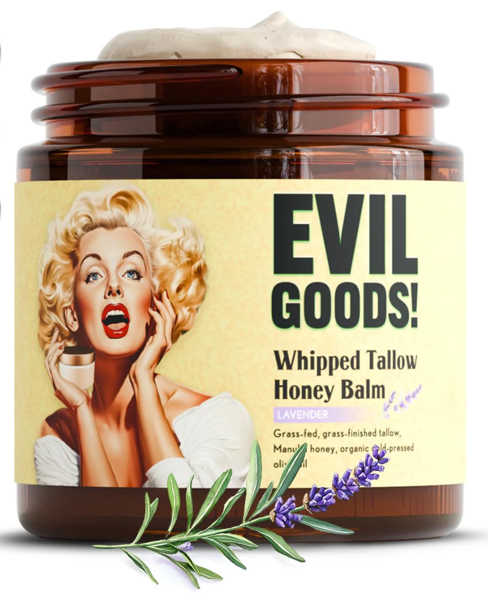Tallow Body Balm whipped texture aids daily skin moisturization.