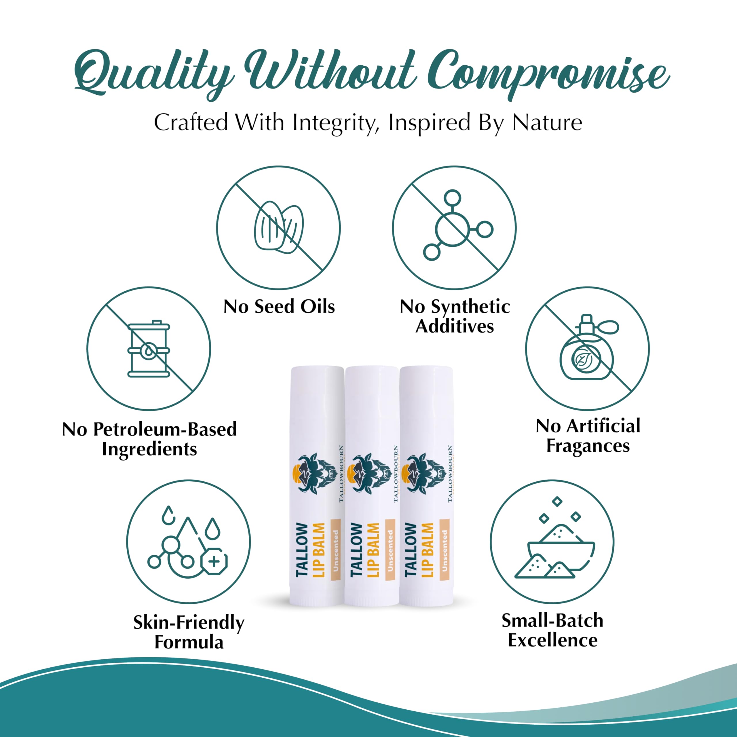 Tallowbourn, labios sin fragancia, ideal para piel sensible.