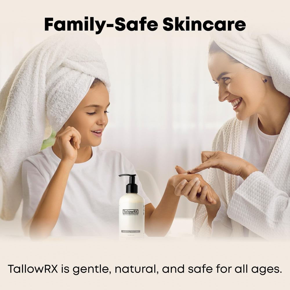 Envase de 8 onzas de TALLOWRX, fácil de aplicar.