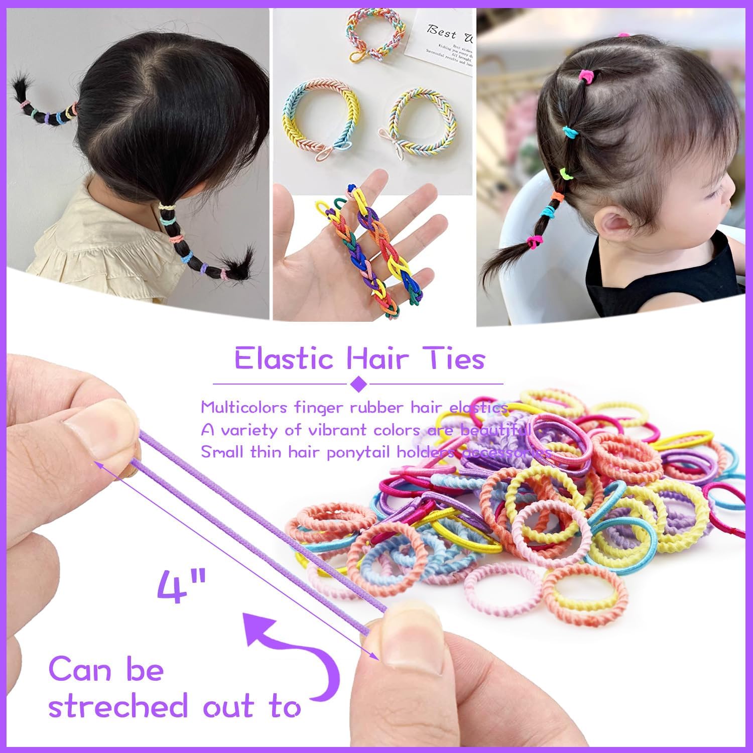 Tallsocne lazos y clips florales para peinados coloridos