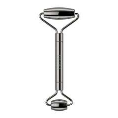 TALOVA facial roller in ice-cold metal for refreshing depuff around eyes.