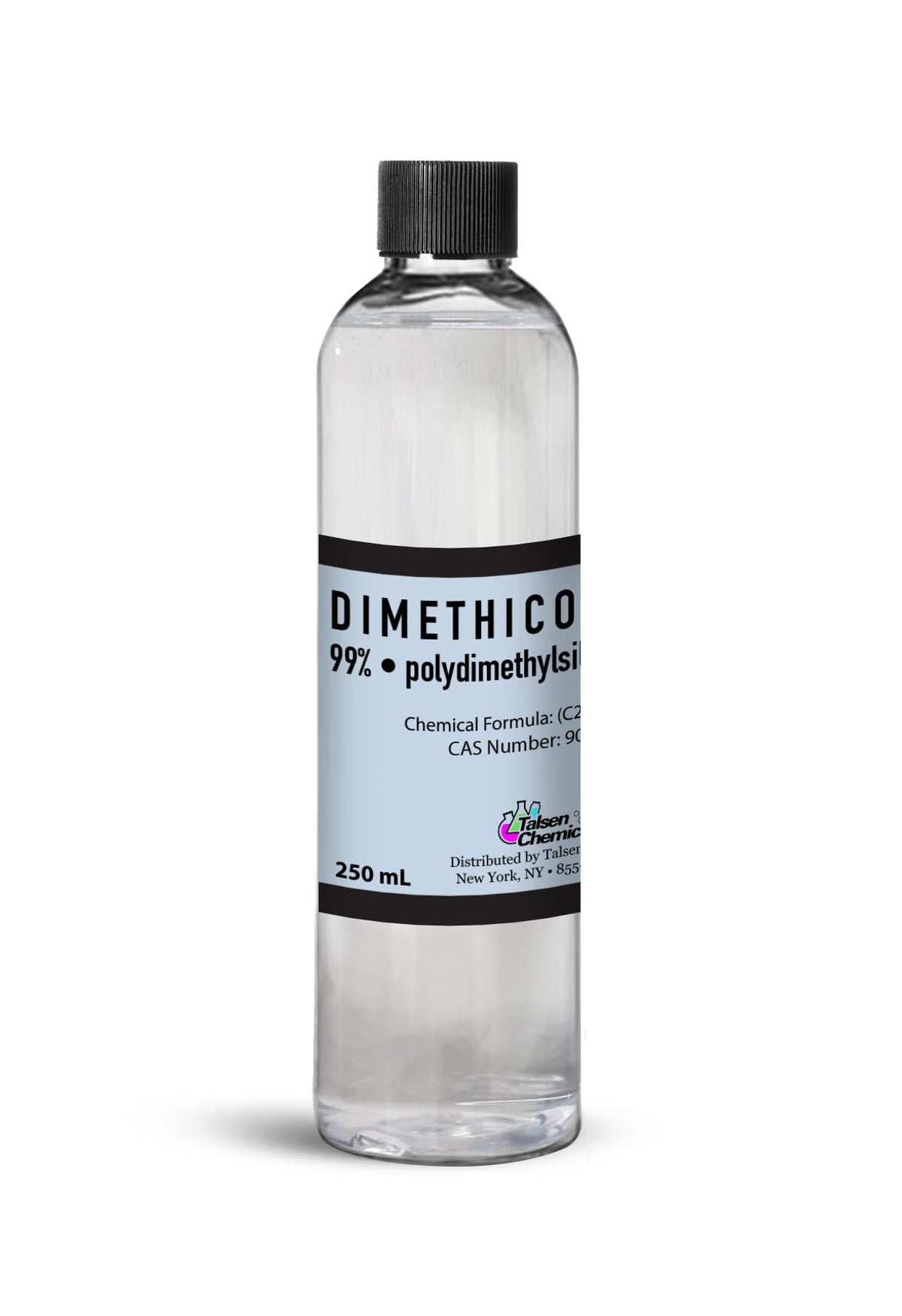 Talsen Chemicals Dimeticona Pura, botella de 250 ml para hidratación suave.