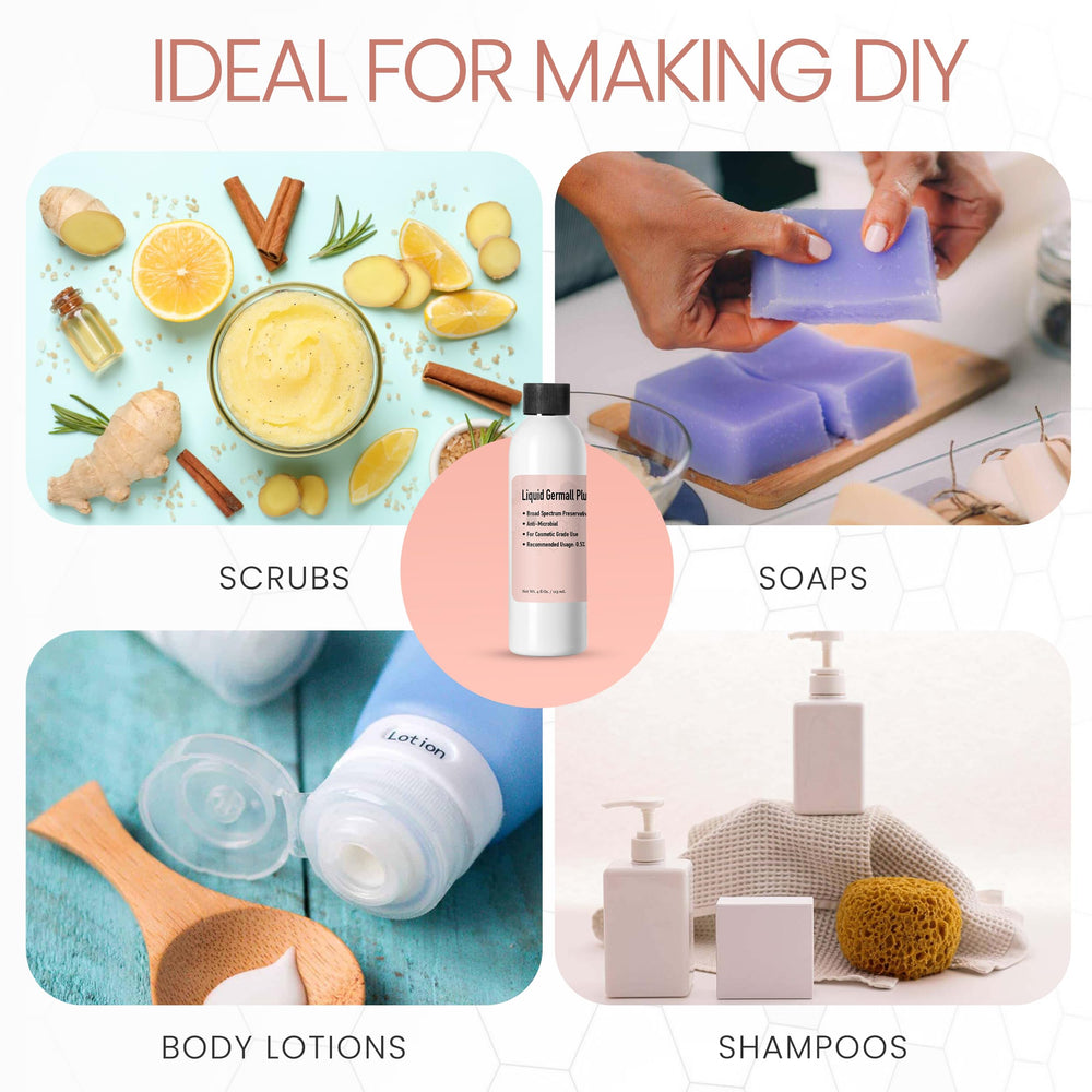 Germall Plus in lotion formulation setup for convenient preservation.