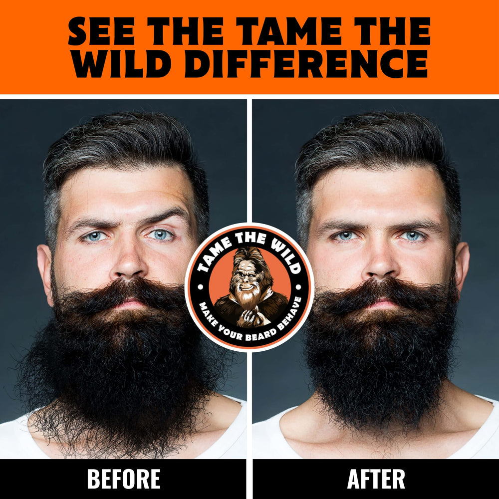 TAME THE WILD beard balm nourishes and soothes itch.