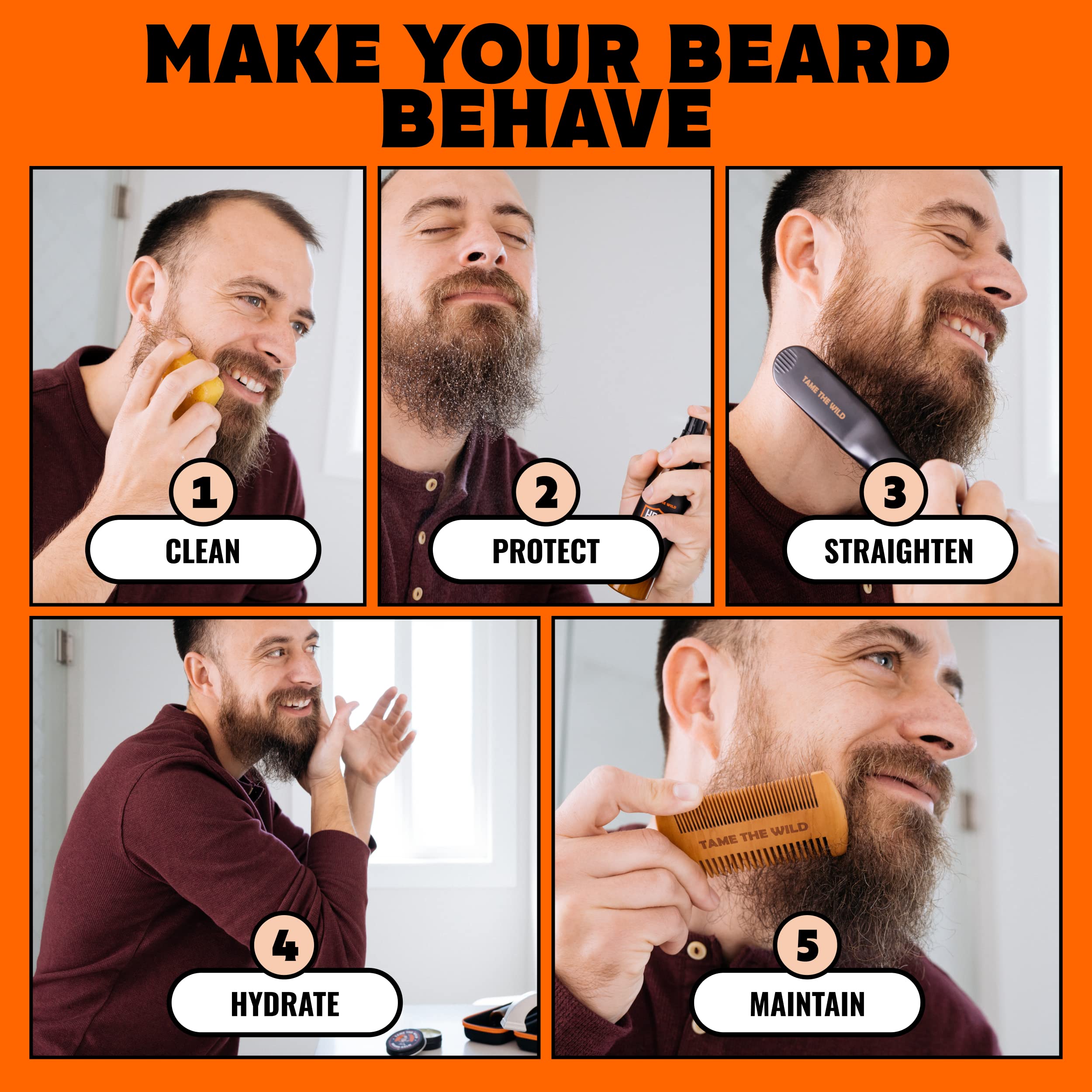 TAME THE WILD beard soap cleansing beard and skin.
