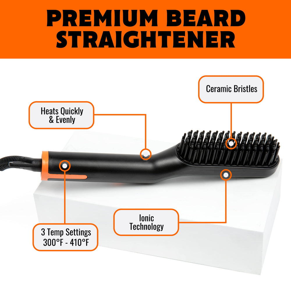 TAME THE WILD beard straightener with ceramic bristles for even heat
