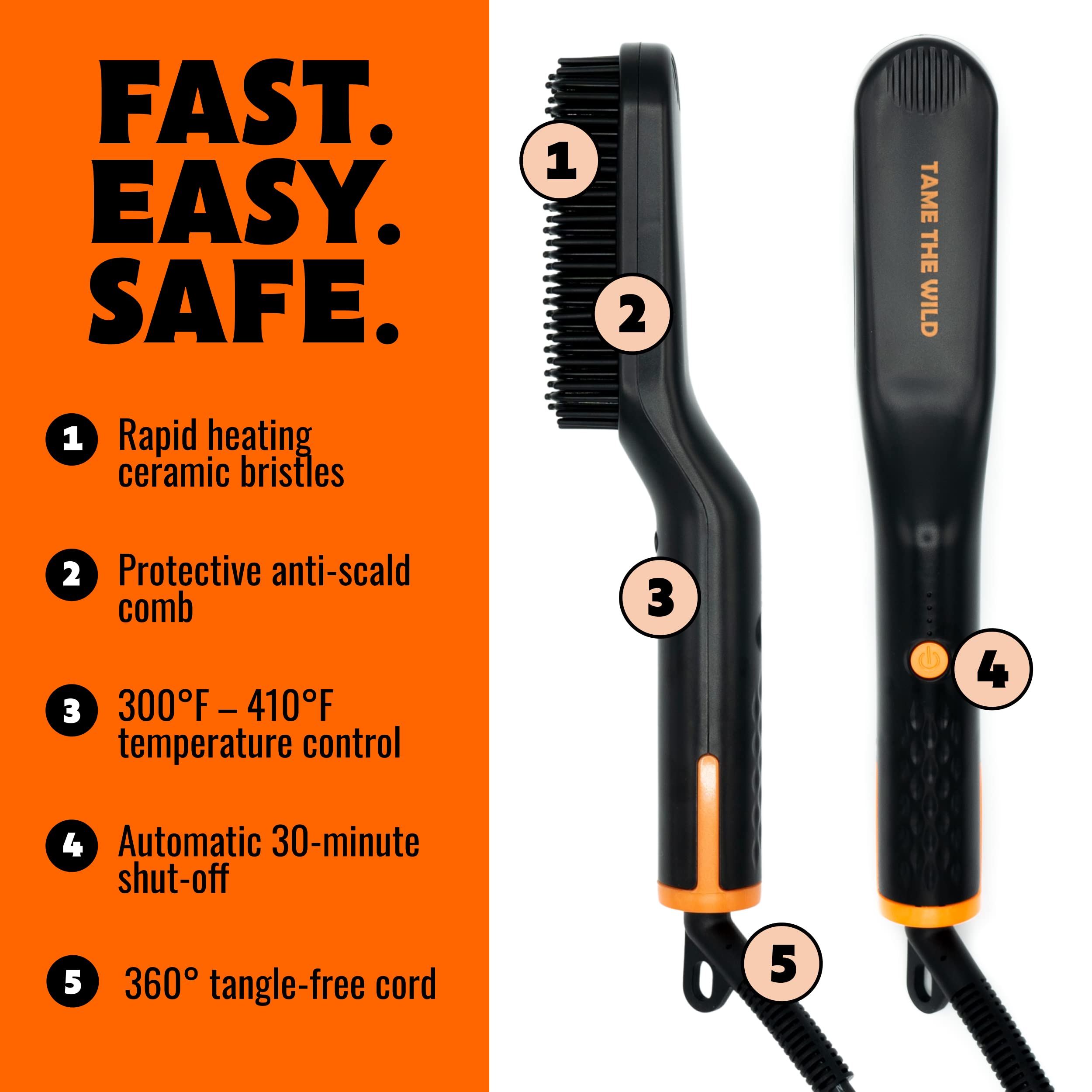 TAME THE WILD heat protectant spray protects while styling.