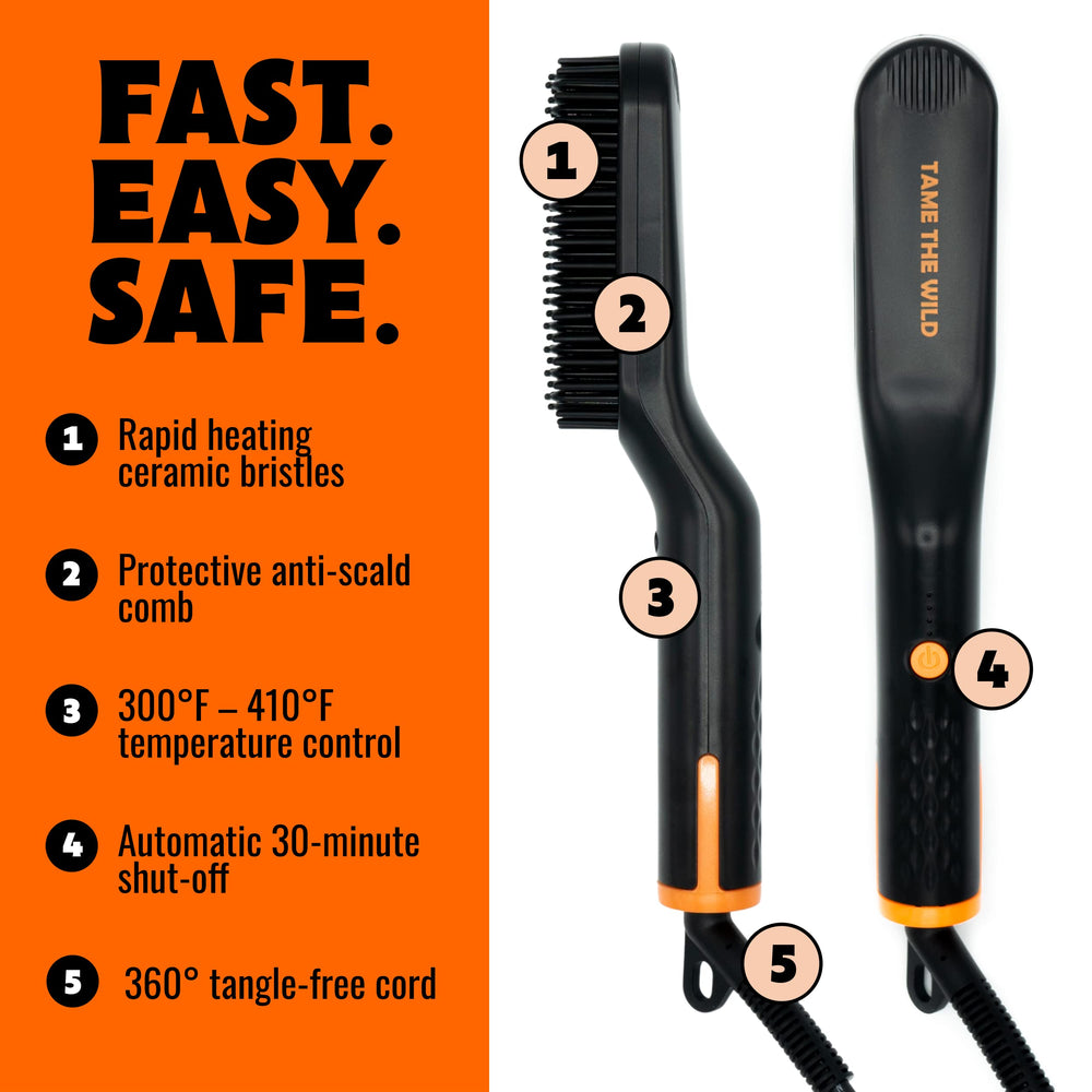 TAME THE WILD heat protectant spray protects while styling.