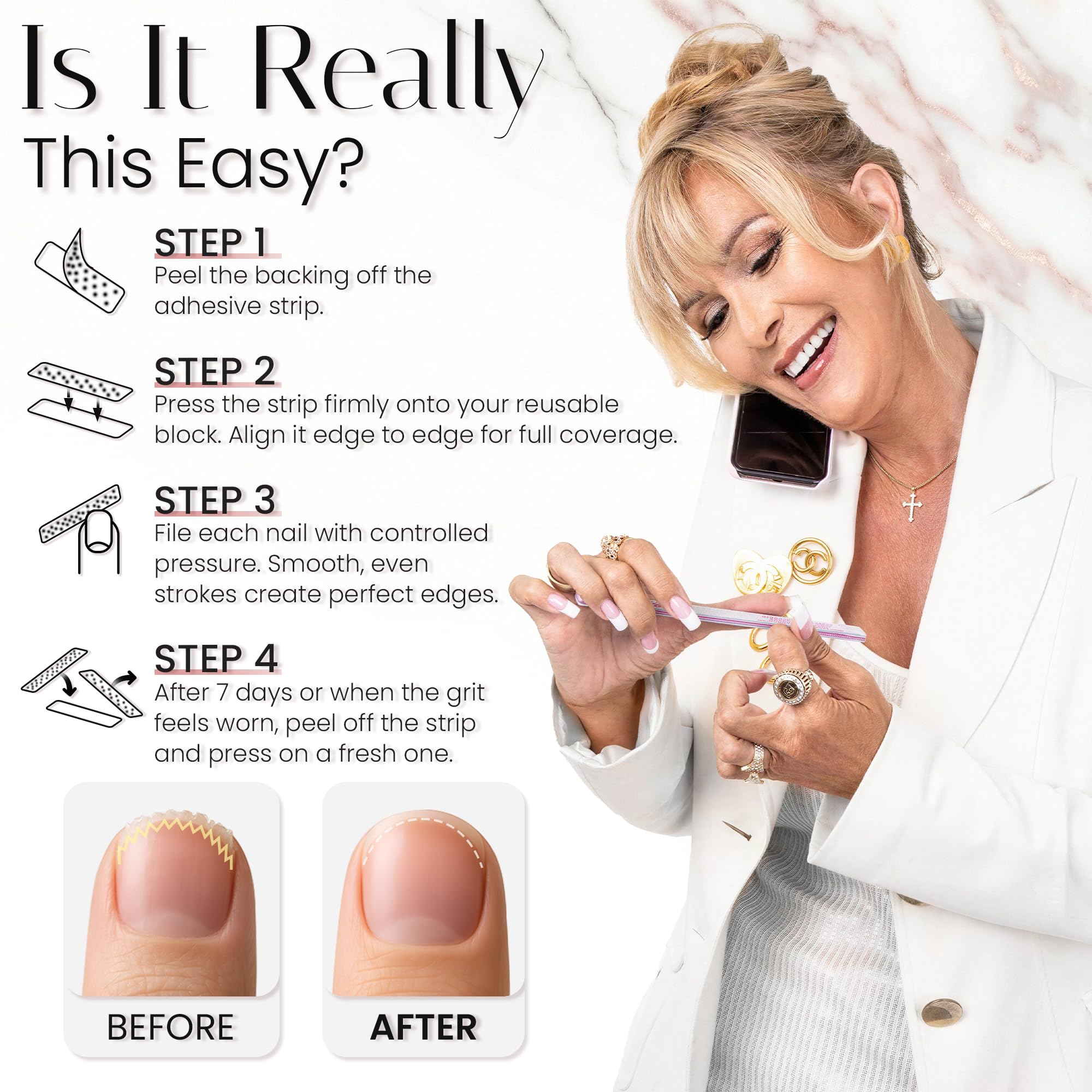 Tammy Taylor peel and stick nail files refills for easy replacements
