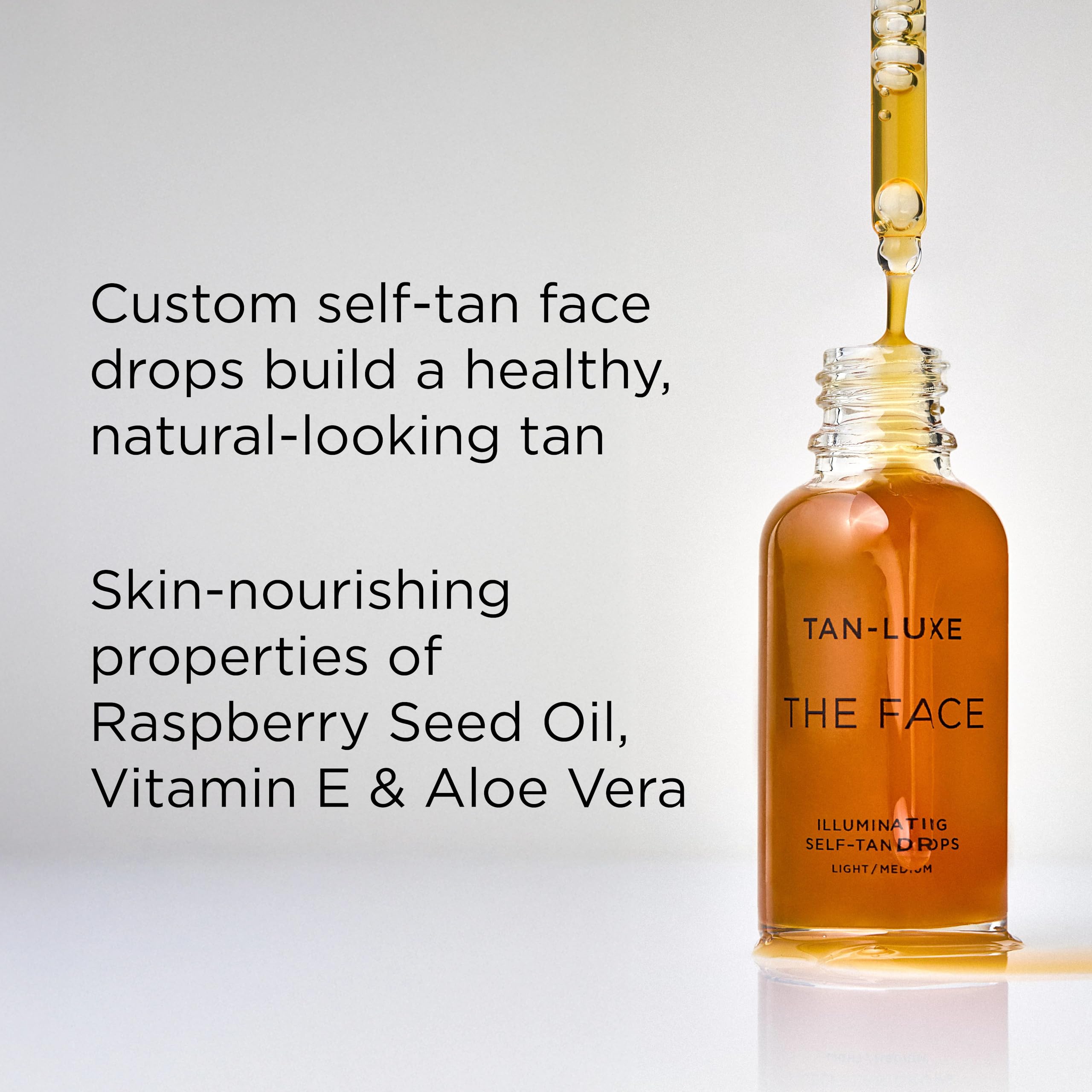 Tan-Luxe The Face applied to the cheek for a natural tint