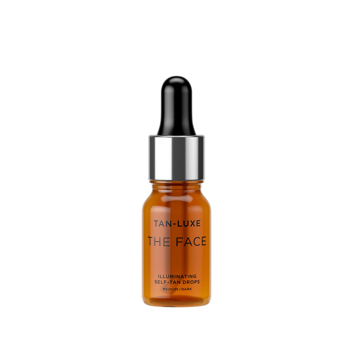 Tan-Luxe The Face Illuminating Drops bottle for customizable glow.
