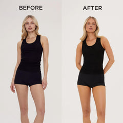 Tan-Luxe Gradual application swirl demonstrates smooth, even coverage.