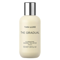 Tan-Luxe Gradual bottle pour shows quick, hydrating glow.