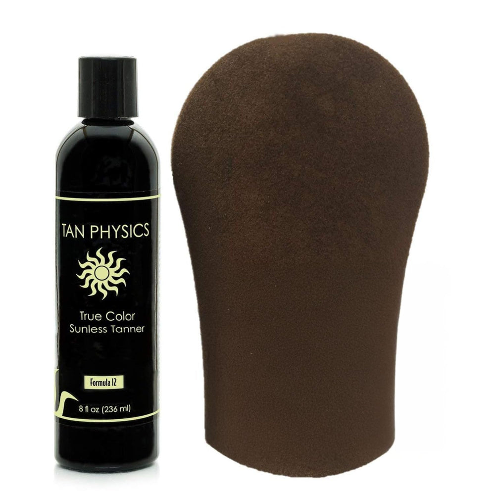Tan Physics Sunless Tanner 8oz bottle showing a smooth, natural finish.