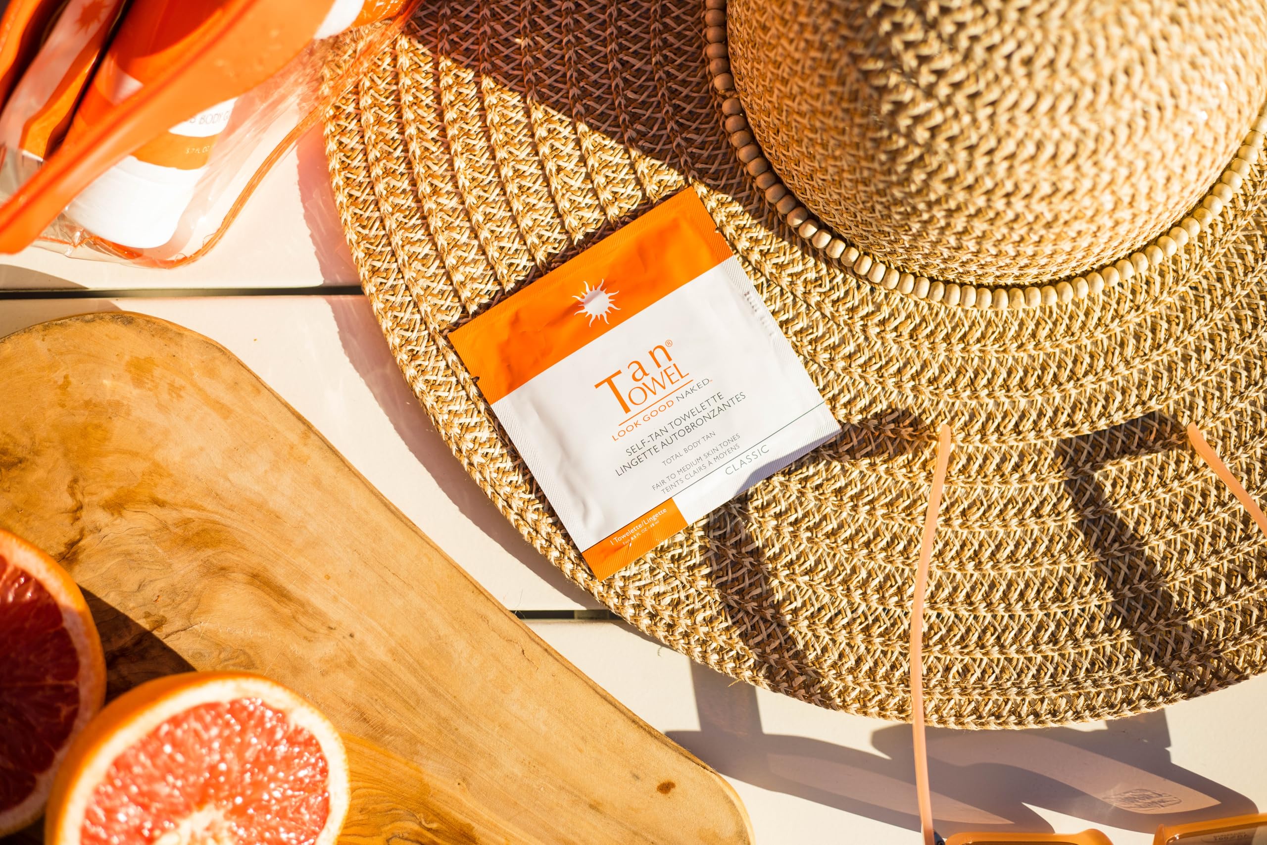 Resultados naturales sin rayas naranjas con Tan Towel Full Body Classic