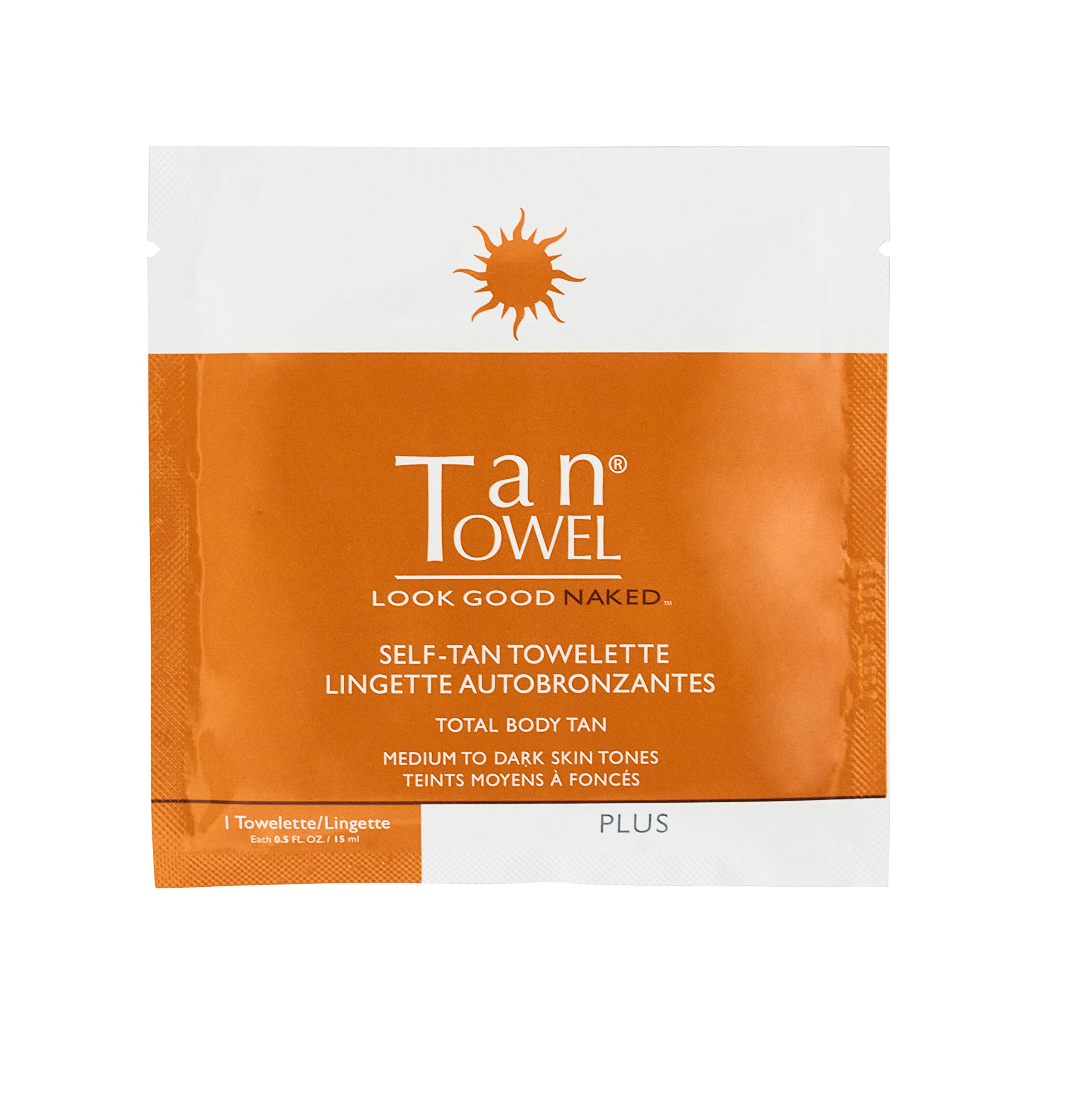 Tan Towel Plus on skin demonstrates even coverage and natural glow
