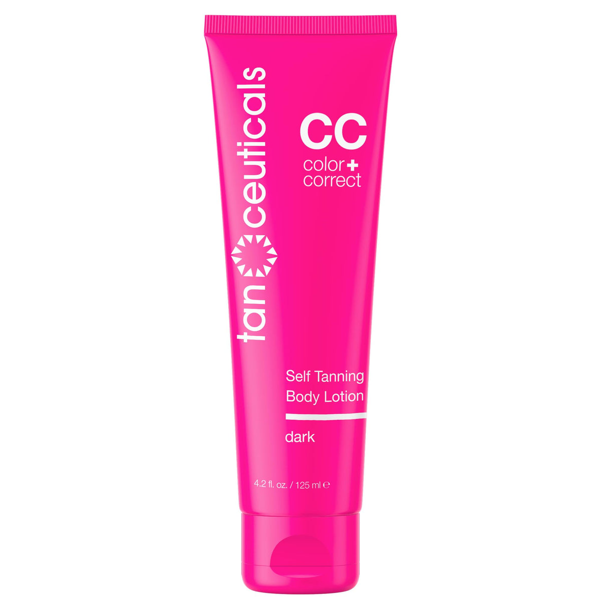 Tanceuticals Self Tanner Dark bottle close-up showing premium formula for an even tan