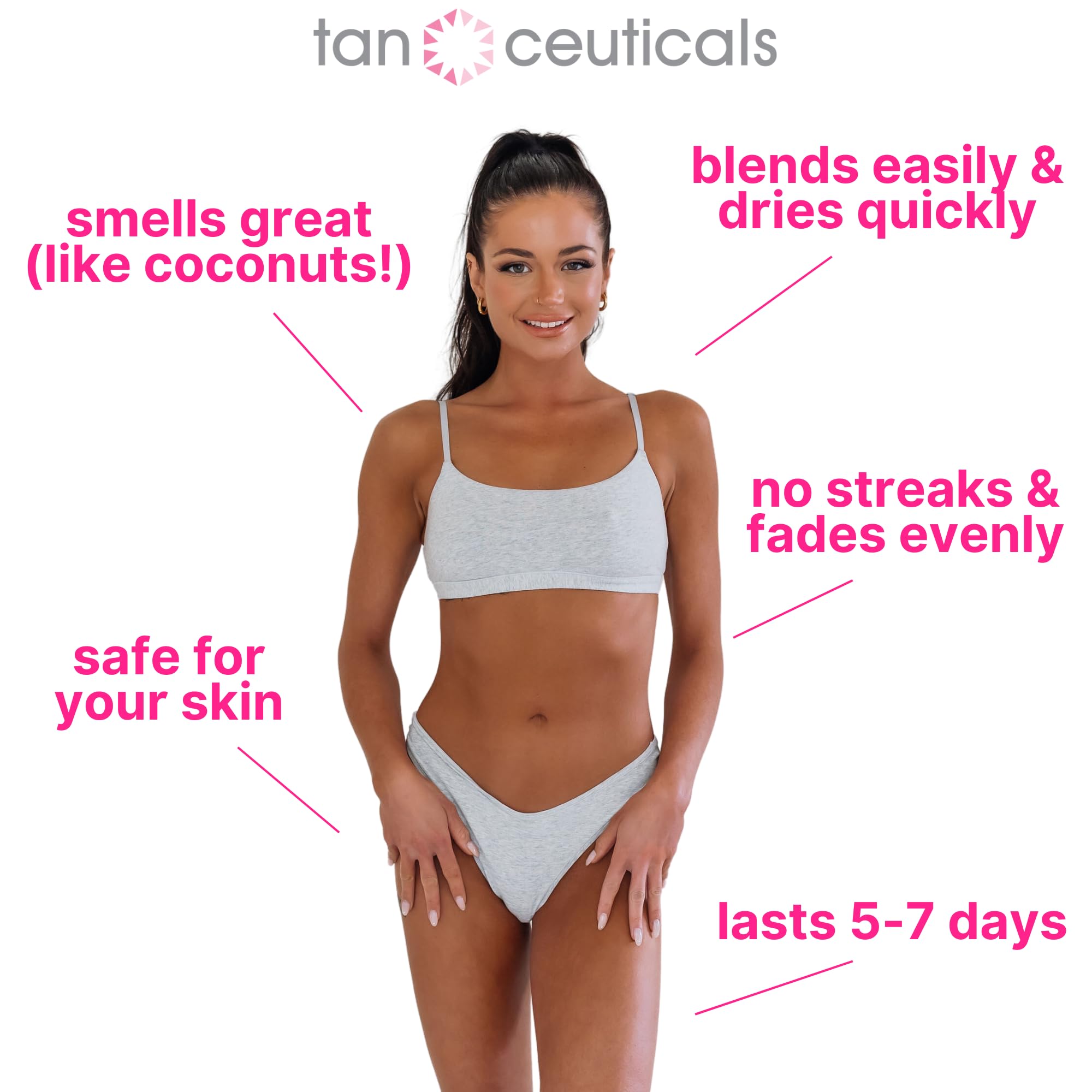 Tanceuticals Self Tanner Dark bronze glow appears on skin after use
