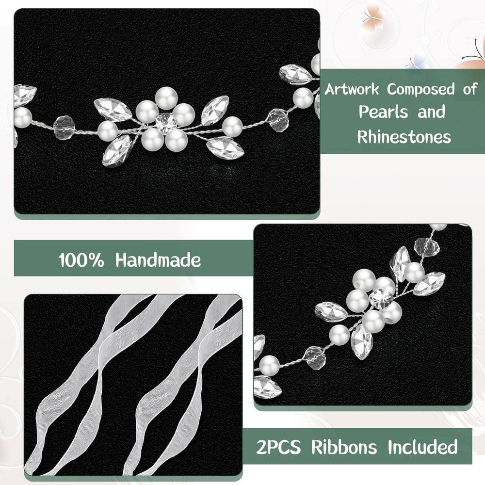 Tanfeine adjustable wedding headband provides flexible fit for different hairstyles