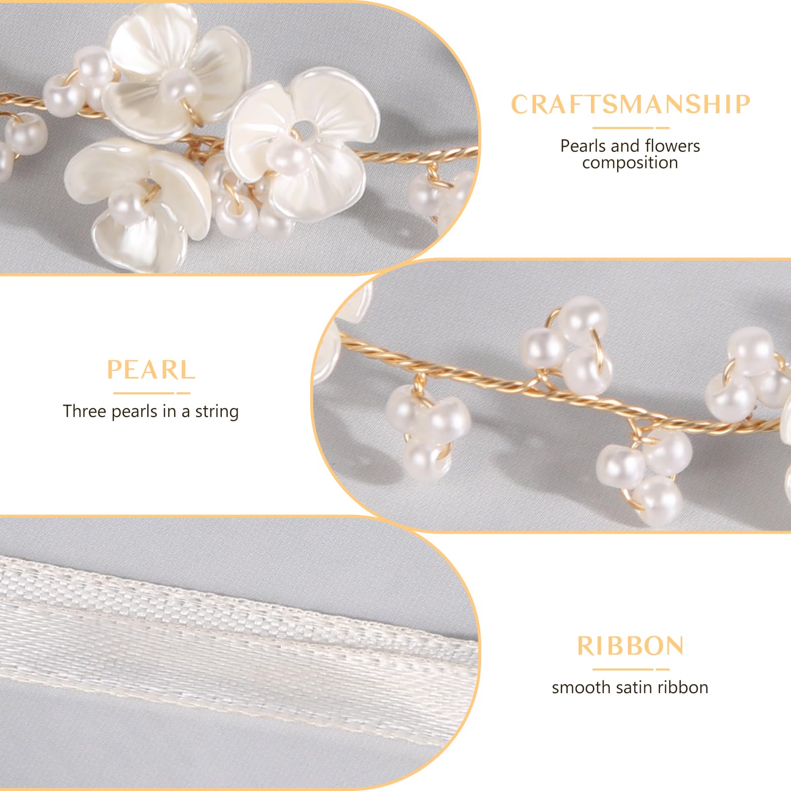 Tanfeine diadema-ajustable-perlas: diadema ajustable con perlas para comodidad diaria.